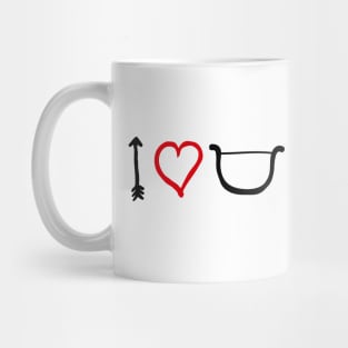 I love you bow arrow heart Cupid Valentine's day Mug